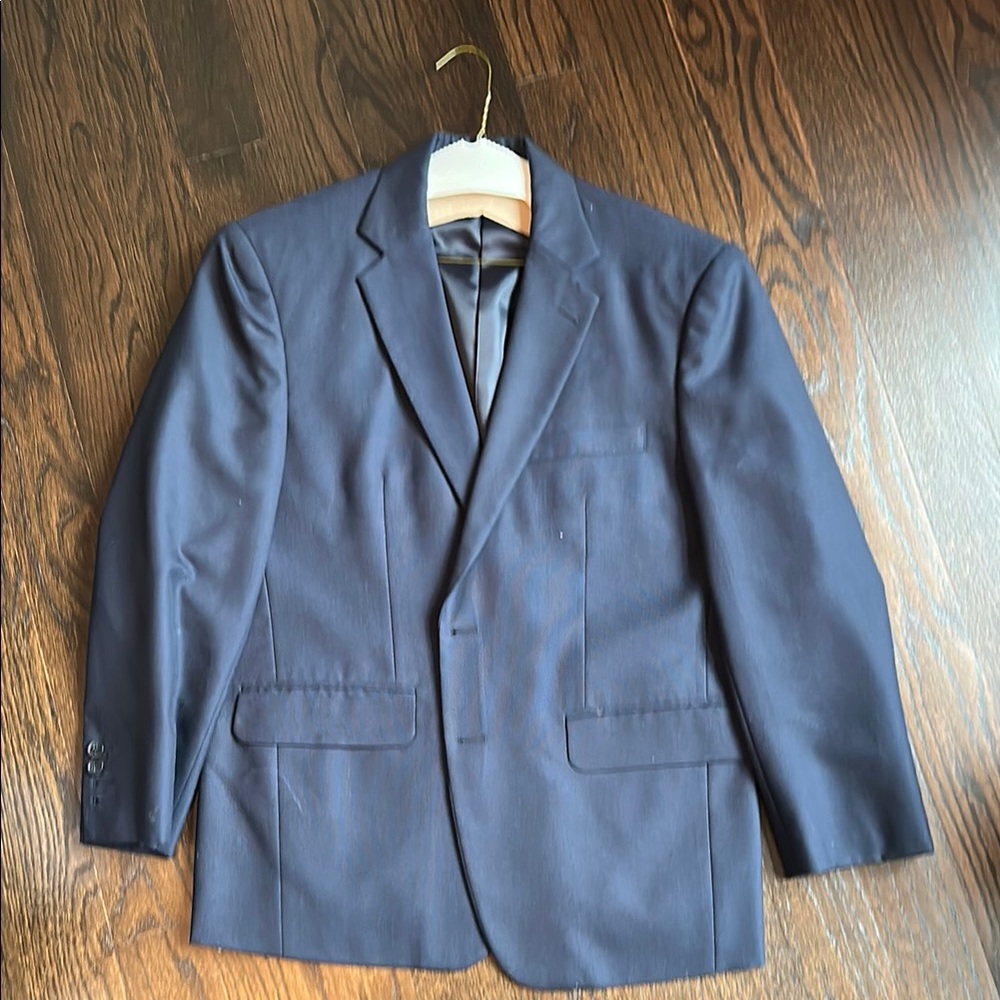 Classic Blue Sport Coat with Notched Lapels